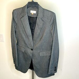 Calvin Klein size 6 Single Button Tweed Blazer Jacket Mint Condition